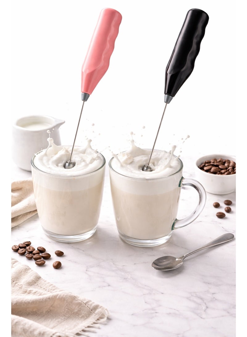 فيندكس جهاز كهربائي محمول لصنع رغوة الحليب - قطعتان - جهاز قوي لصنع رغوة القهوة والحليب للكابتشينو واللاتيه والشوكولاتة الساخنة - مضرب من الفولاذ المقاوم للصدأ، خفيف الوزن وسهل الاستخدام - Image 2